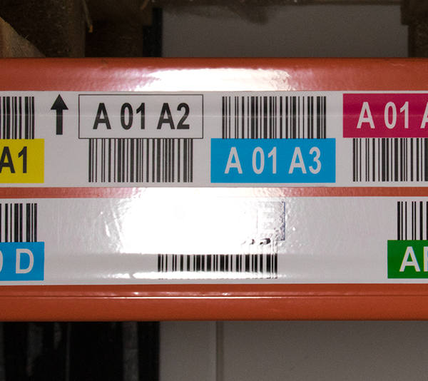 ONE2ID retro reflective warehouse rack labels faster scanning